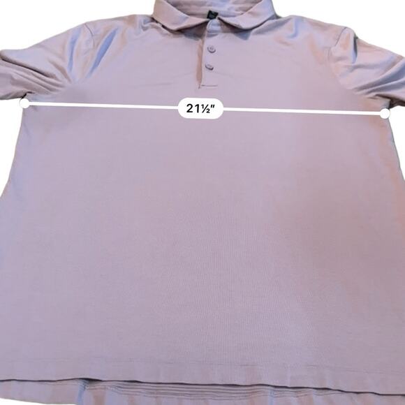 Lululemon Evolution Short‎ Sleeve Polo Shirt in Heathered Lunar Rock Sz L - Picture 7 of 8